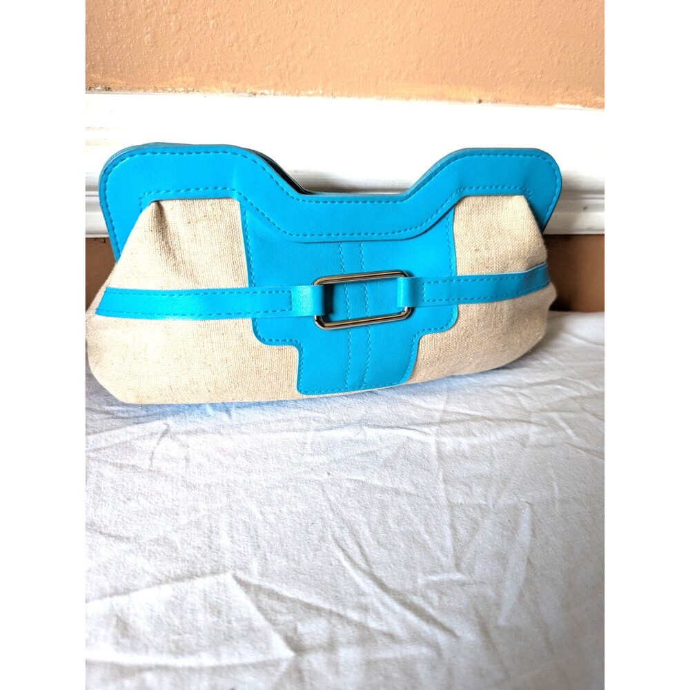 Elizabeth Arden Clutch Cosmetic Bag Purse Pouch Blue Natural Whimsy Festival Art